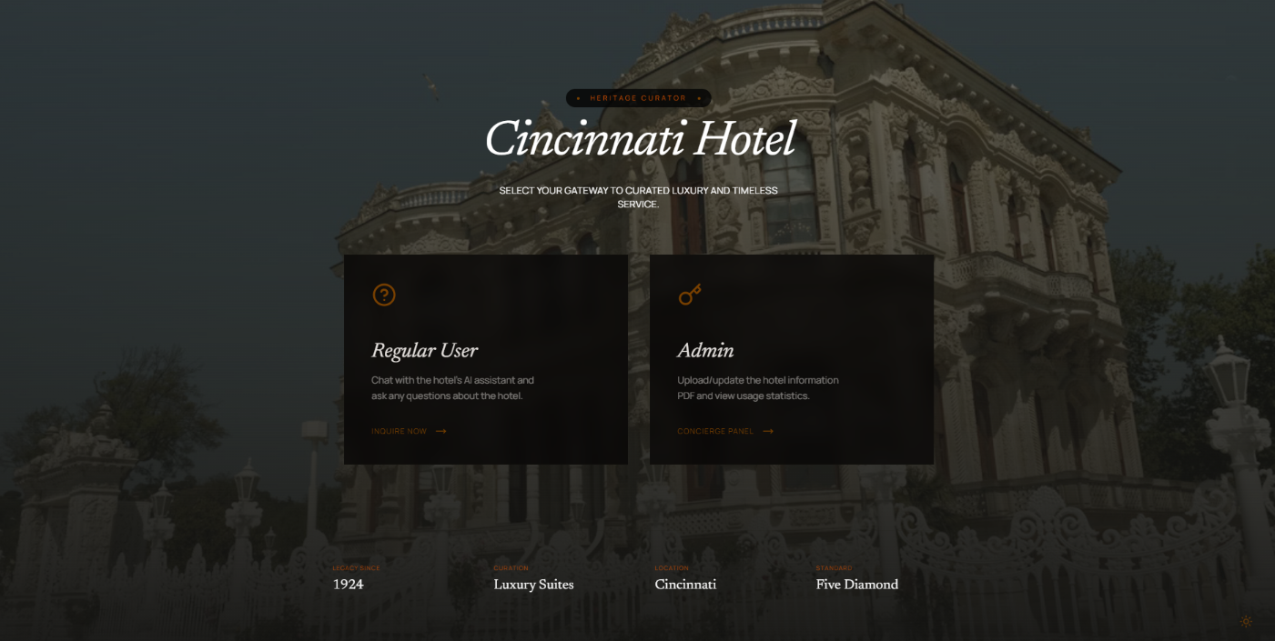 Cincinnati Hotel AI Concierge